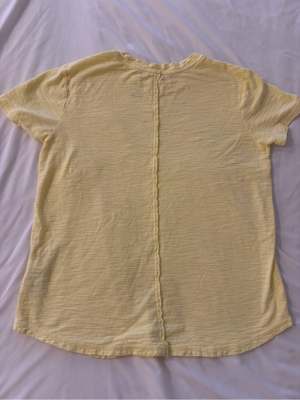 Pilcro Anthropologie Pale Yellow Crewneck Tee - Picture 6 of 6